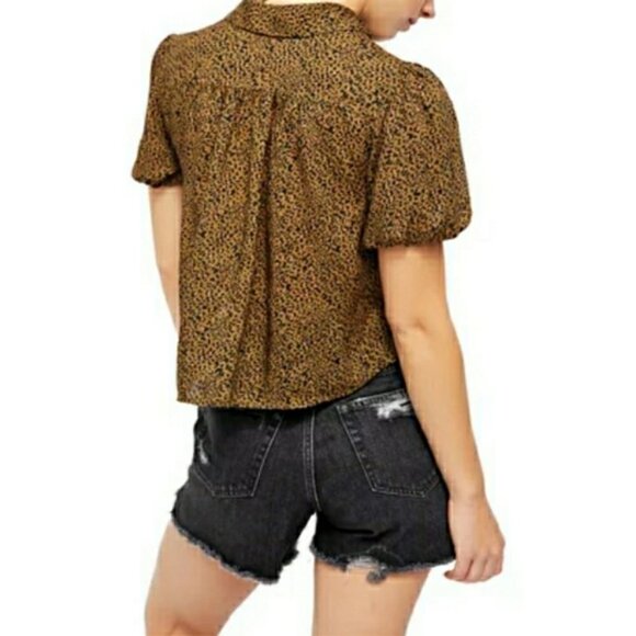 Free People Leopard Print Blouse - Picture 10 of 16
